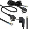 Qoltec Kabel zasilający | wtyczka kątowa SCHUKO CEE 7/7 (E/F) | miedź Cu| odizolowany lutowany | 3x0.75mm2 | 5m